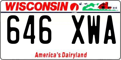 WI license plate 646XWA