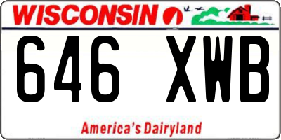 WI license plate 646XWB