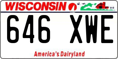 WI license plate 646XWE