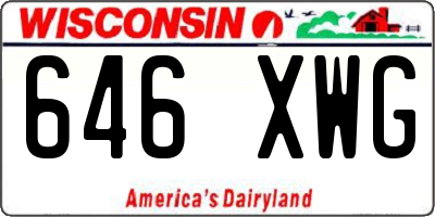 WI license plate 646XWG