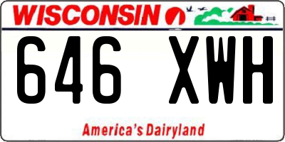 WI license plate 646XWH