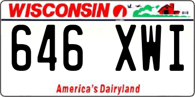 WI license plate 646XWI