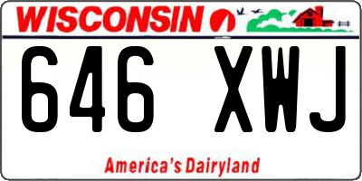 WI license plate 646XWJ