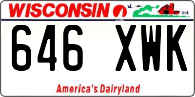 WI license plate 646XWK