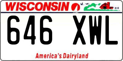 WI license plate 646XWL