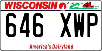 WI license plate 646XWP