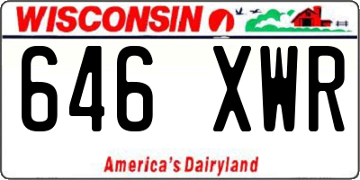 WI license plate 646XWR