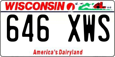 WI license plate 646XWS