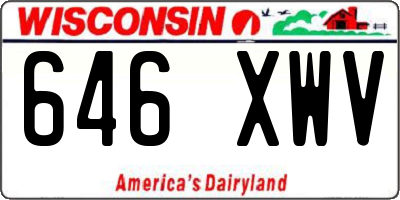 WI license plate 646XWV