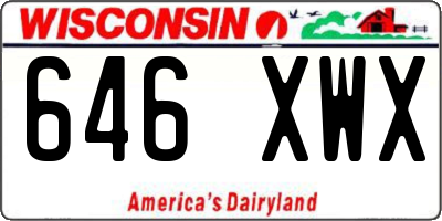 WI license plate 646XWX