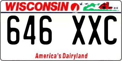 WI license plate 646XXC
