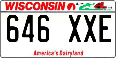 WI license plate 646XXE