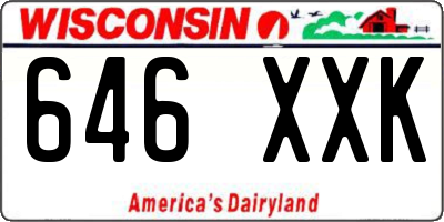 WI license plate 646XXK