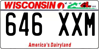 WI license plate 646XXM