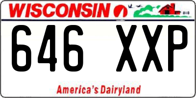 WI license plate 646XXP