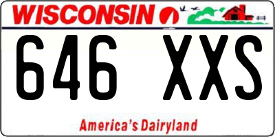 WI license plate 646XXS