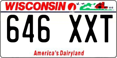 WI license plate 646XXT