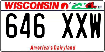 WI license plate 646XXW
