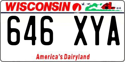 WI license plate 646XYA