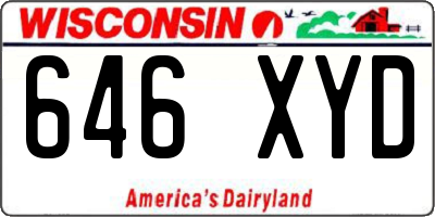 WI license plate 646XYD