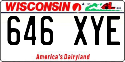WI license plate 646XYE