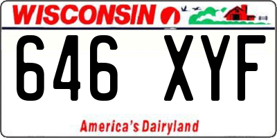 WI license plate 646XYF