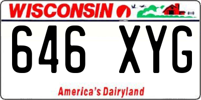 WI license plate 646XYG