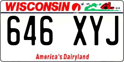 WI license plate 646XYJ