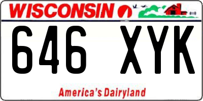 WI license plate 646XYK