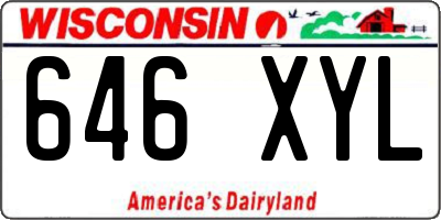 WI license plate 646XYL