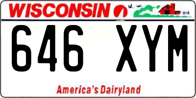 WI license plate 646XYM