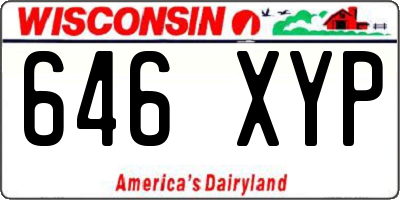 WI license plate 646XYP