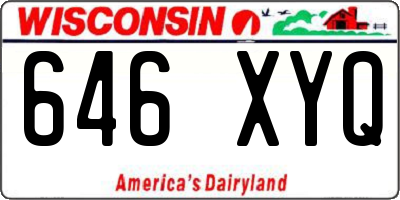 WI license plate 646XYQ