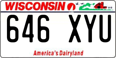 WI license plate 646XYU