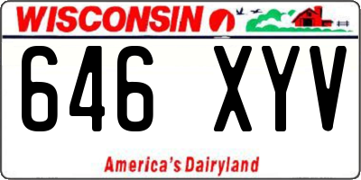 WI license plate 646XYV