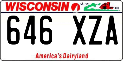 WI license plate 646XZA