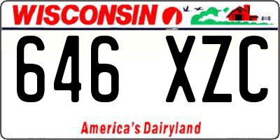 WI license plate 646XZC