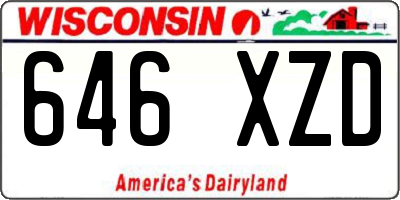 WI license plate 646XZD