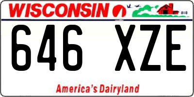 WI license plate 646XZE