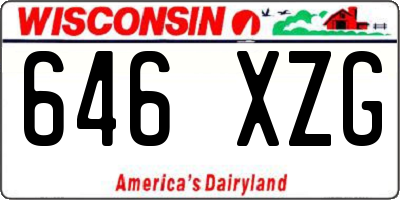 WI license plate 646XZG
