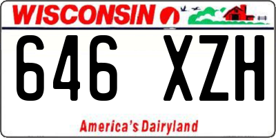 WI license plate 646XZH