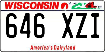WI license plate 646XZI