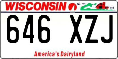 WI license plate 646XZJ
