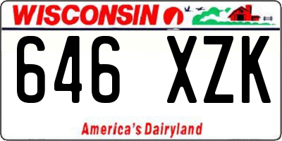 WI license plate 646XZK