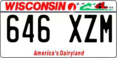 WI license plate 646XZM