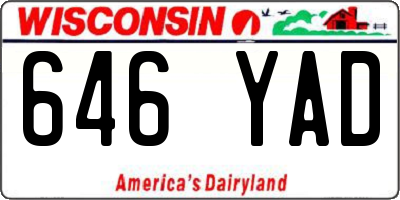 WI license plate 646YAD