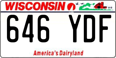 WI license plate 646YDF