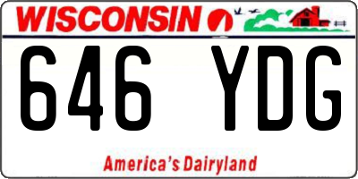 WI license plate 646YDG