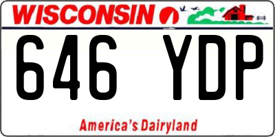 WI license plate 646YDP