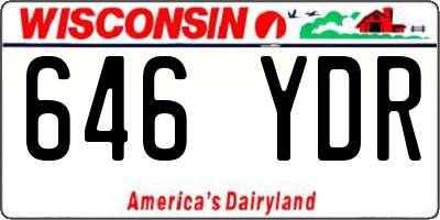 WI license plate 646YDR